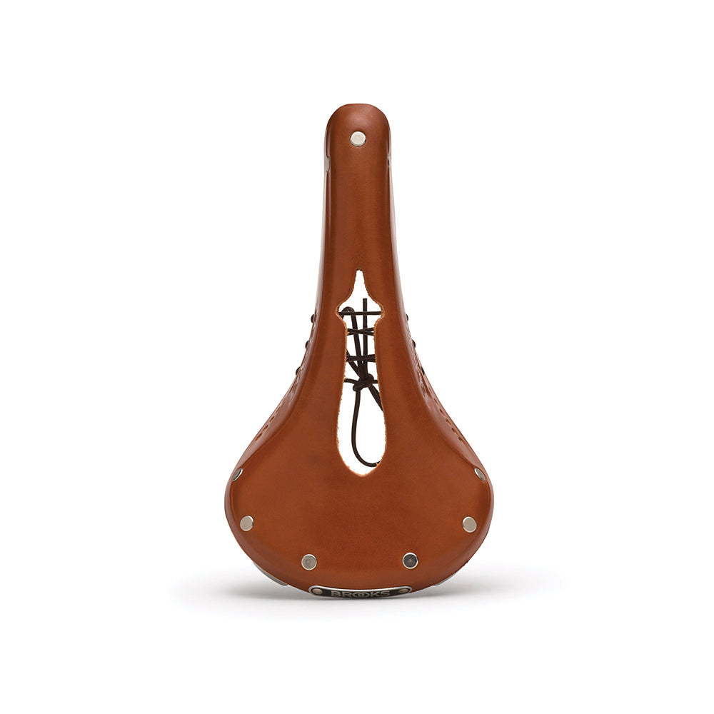 B17 Narrow Carved Leder-Sattel: Honig Schlanker Entlastungssattel