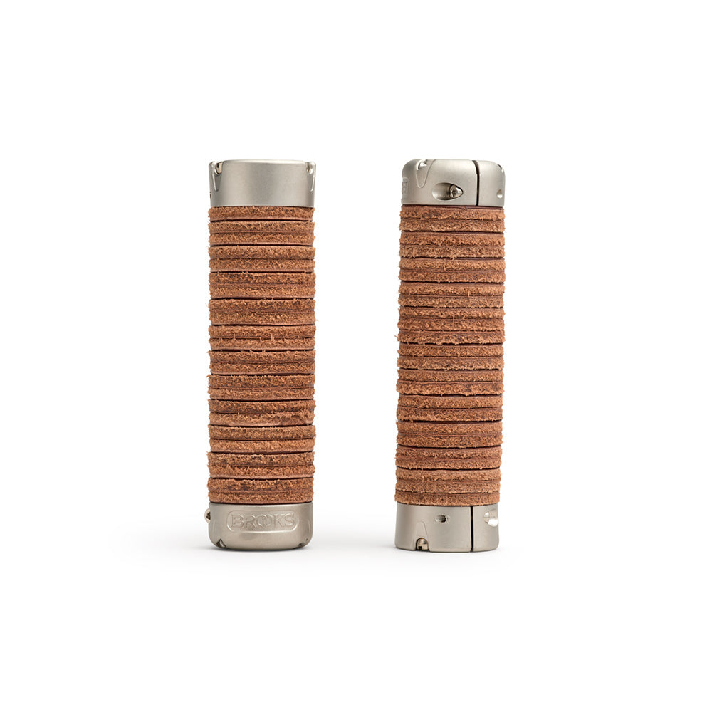 Brown Plump Leather Grips: Adjustable, Hardwearing Grips | Brooks