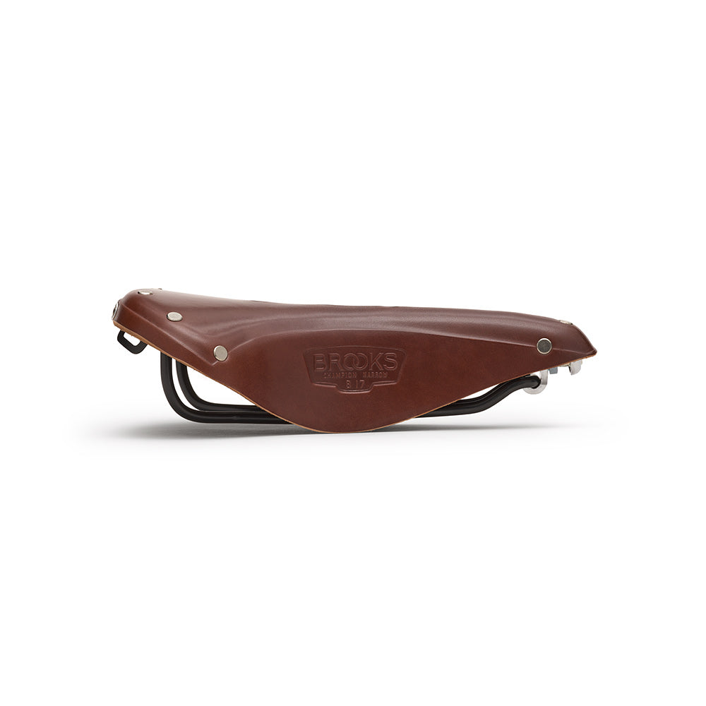 B17 Narrow Leather Bike Saddle: Braunes sportliches Tourensattel