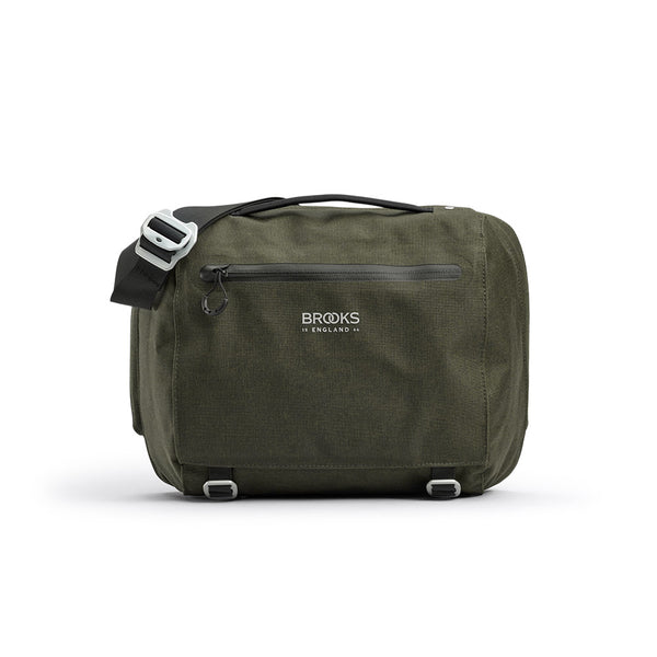 Scape Handlebar Compact Bag: Mud Green Bike handlebar bag |Brooks