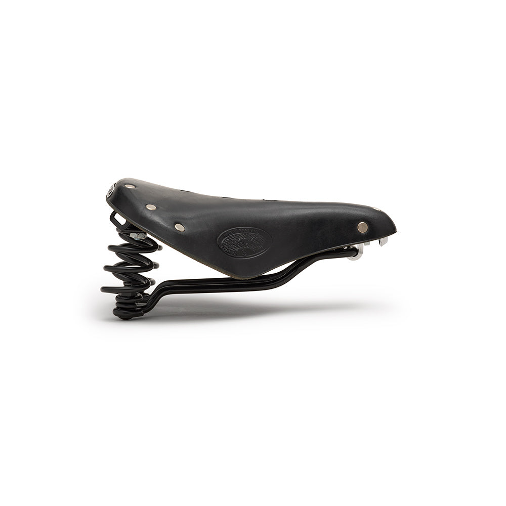 Flyer Short: Black Leather Bike Saddle | Brooks England