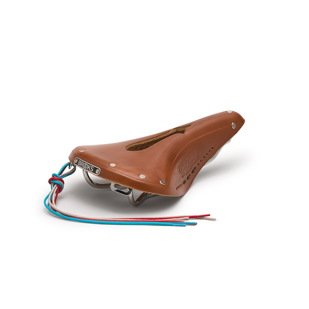 B17 Narrow Carved Leder-Sattel: Honig Schlanker Entlastungssattel