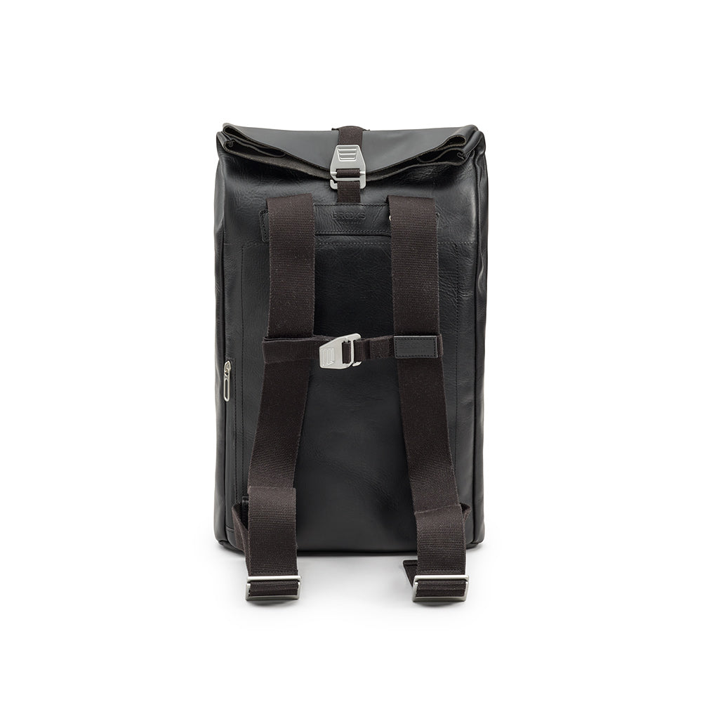 Black Leather commuter backpack |Brooks England