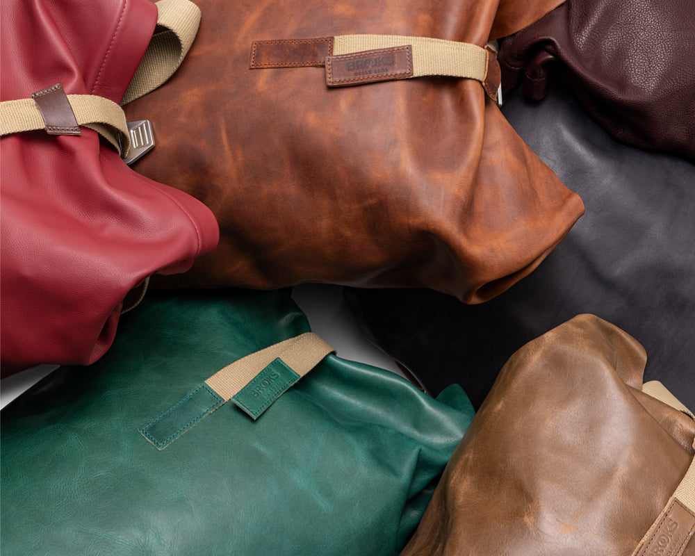Black Leather commuter backpack |Brooks England
