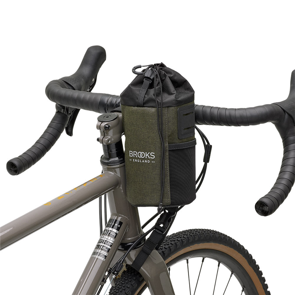 Schlammgrüner Scape Feed Pouch: Futtertasche für Fahrradlenker
