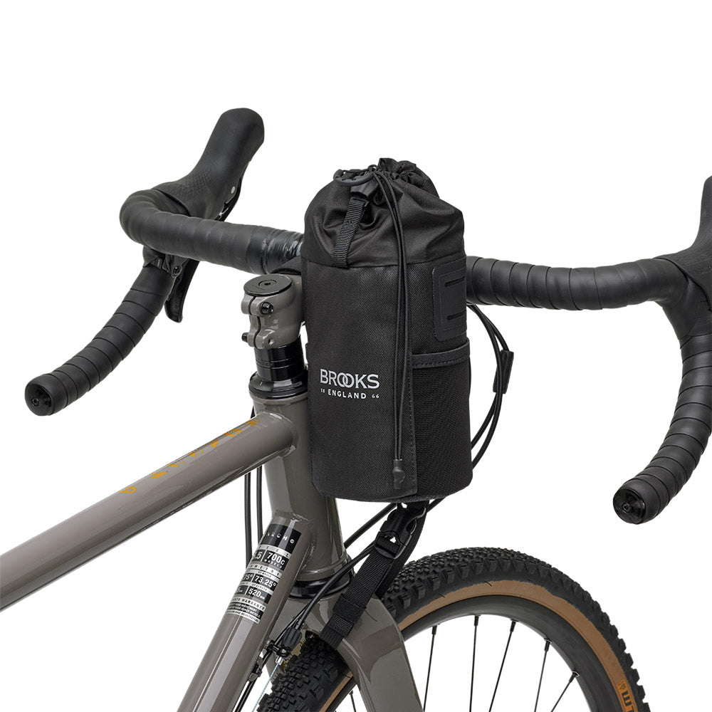 Black Scape Feed Pouch: Bike handlebar feed pouch | Brooks England