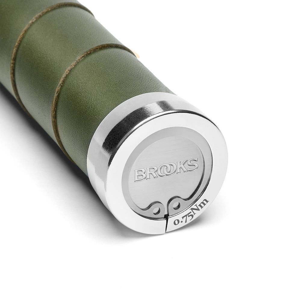 Slender Leather Grips Racing Green - Verstand - Brooks England - 2