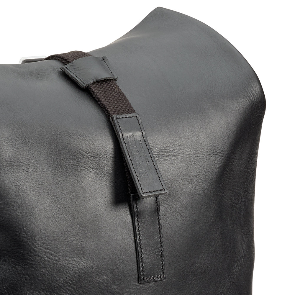 Black Leather commuter backpack |Brooks England