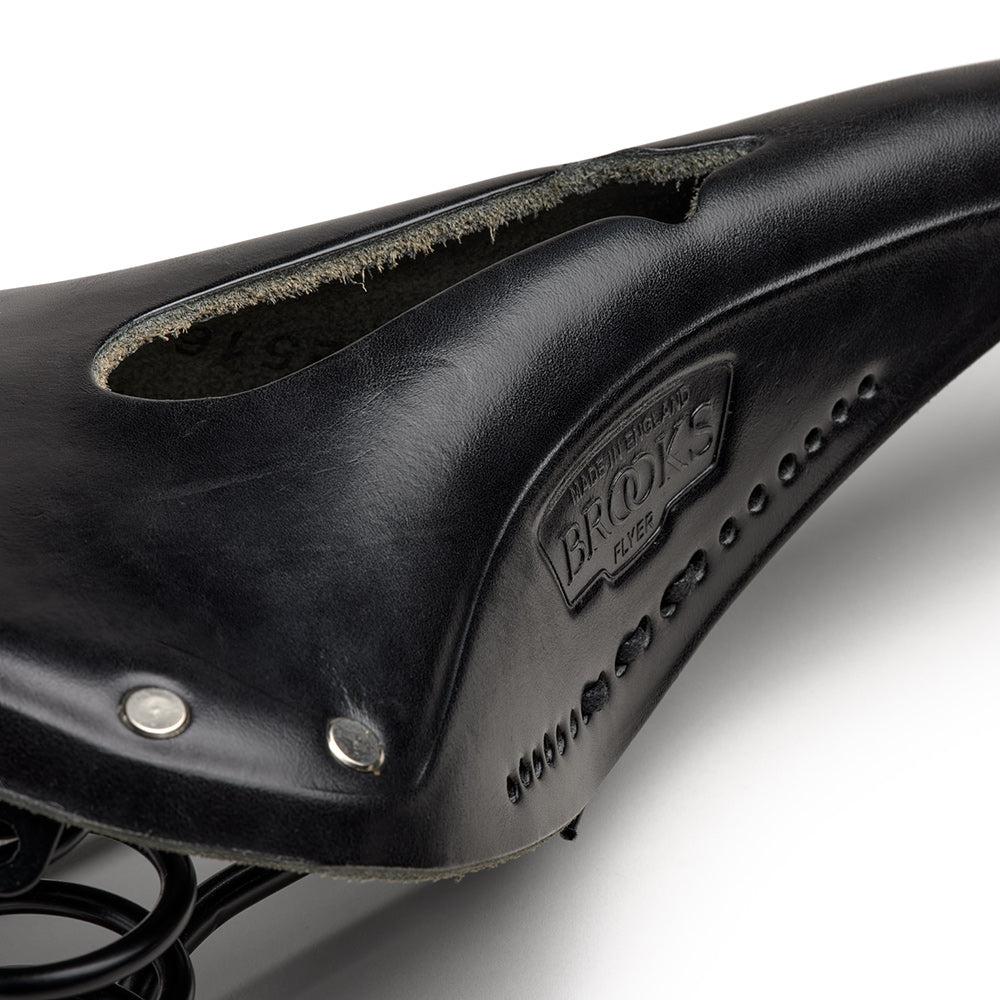 Flyer Carved: Black Leather Bike Saddle | Brooks England