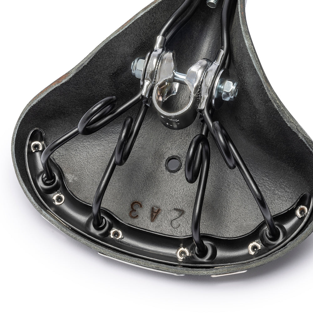 B72: Black, Dual-rail, Spring-powered Leather Saddle | Brooks England