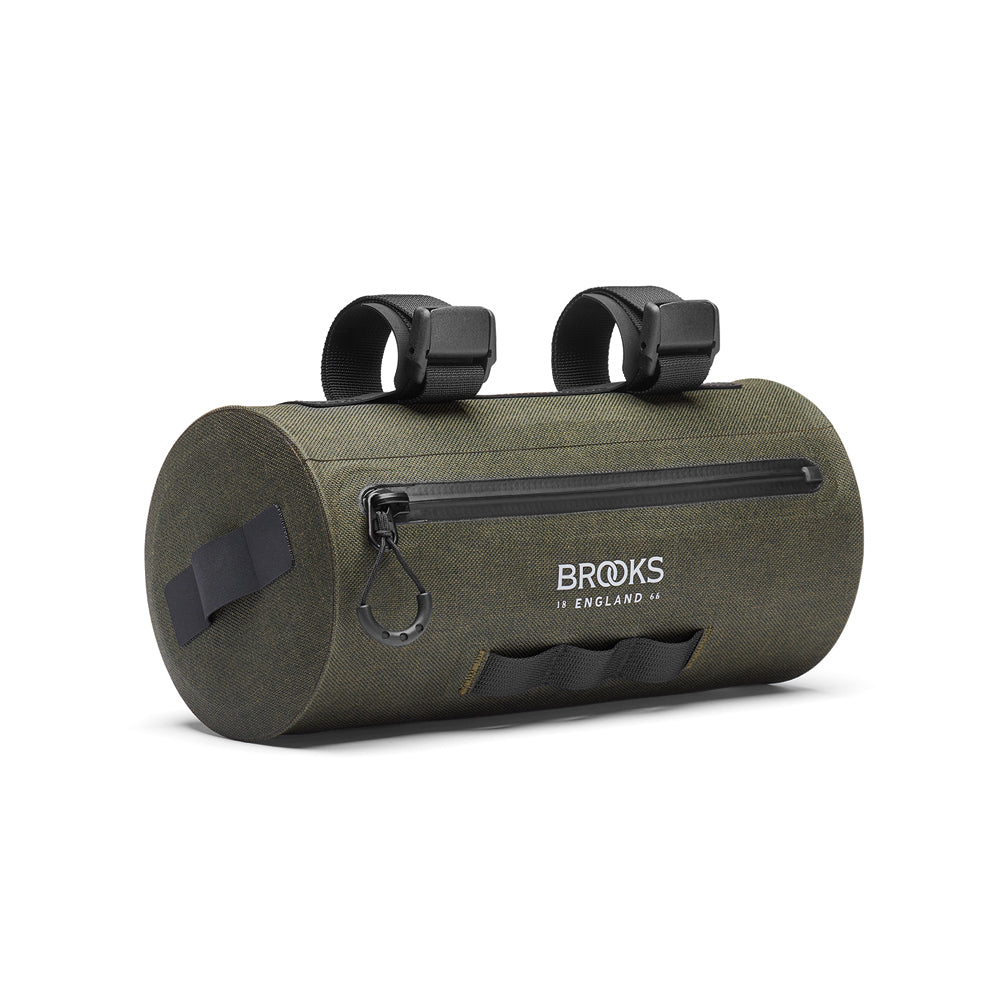 Scape Handlebar Pouch: Mud Green Gravel handlebar bag | Brooks England