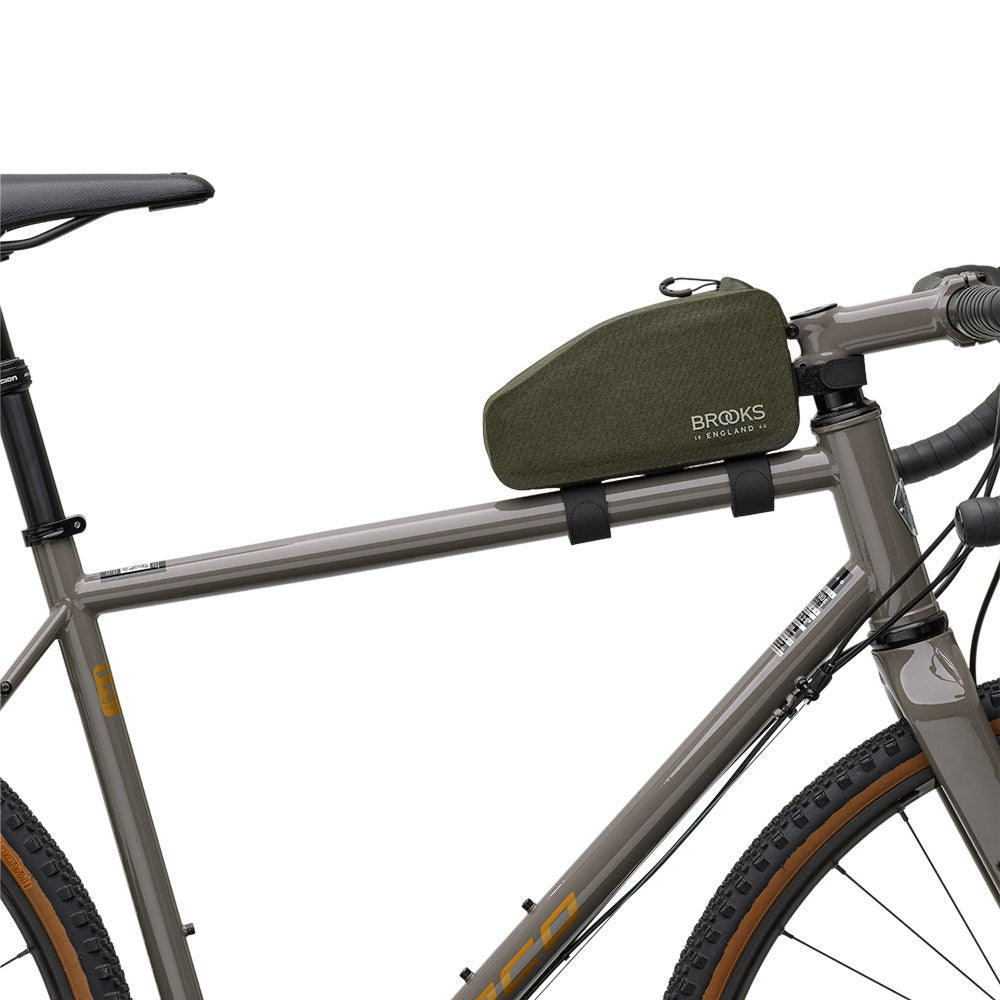 Mud Green Scape Top Tube Bike Bag | Brooks England