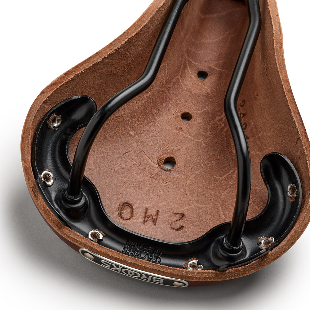 B17 Narrow Leather Bike Saddle: Braunes sportliches Tourensattel