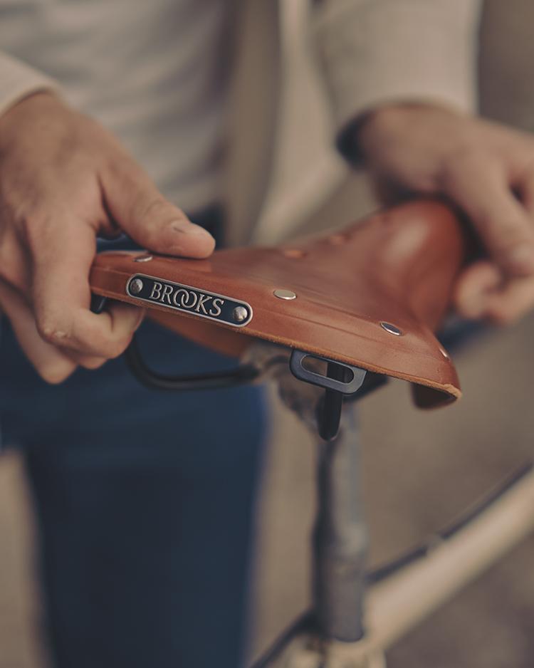 brooks leather bike saddle